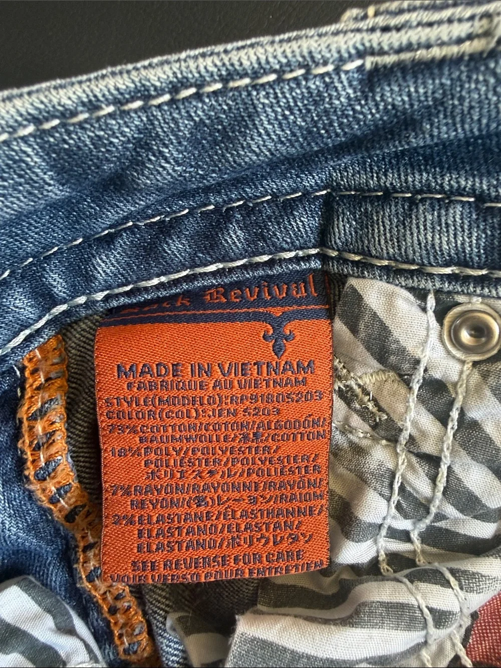Rock Revival Jen Skinny Jeans Size 27 Light Wash Distressed Stretch Denim